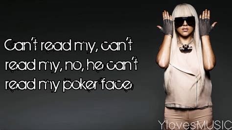 poker face real lyrics